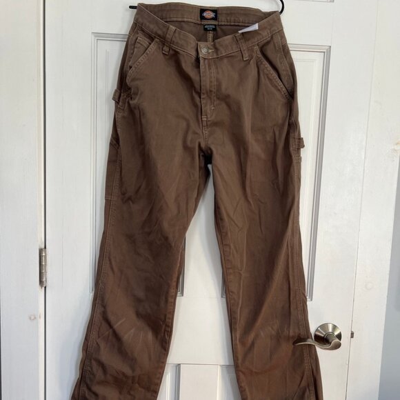 Dickies Women Relaxed Fit Carpenter Pant in Mushroom - Picture 3 of 4